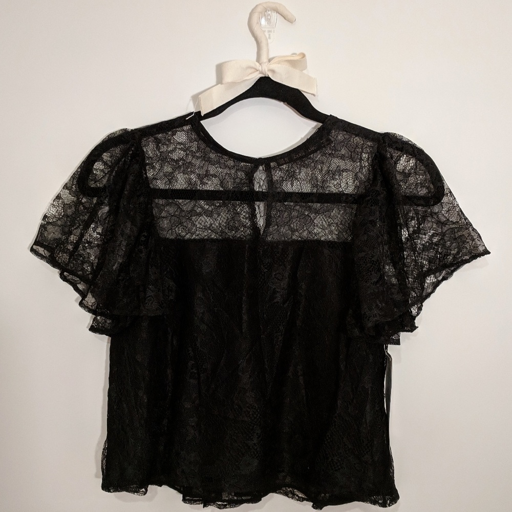 Zara Lace Flouncy Top